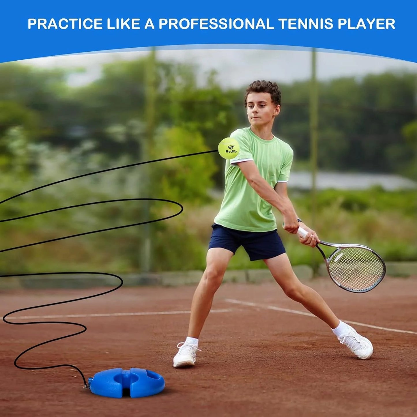 🔥Tennis Ball Training Baseboard with 2 Balls