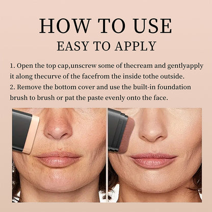 Foundation Concealer Stick Double-Ended Brush