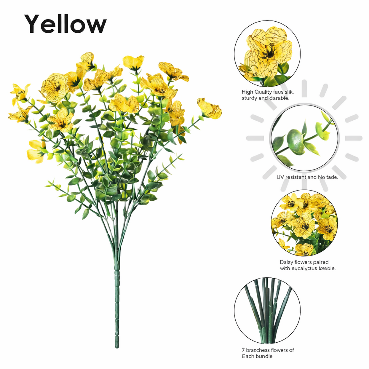 Halloween Artificial Fall Flowers, Realistic UV Resistant Zero Maintenance Outdoor Decor