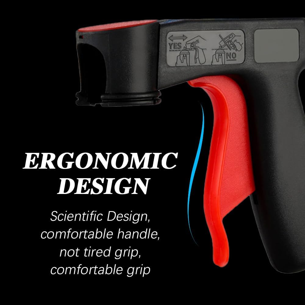 Universal Aerosol Spray Can Trigger Handle with Full Grip Reusable Design