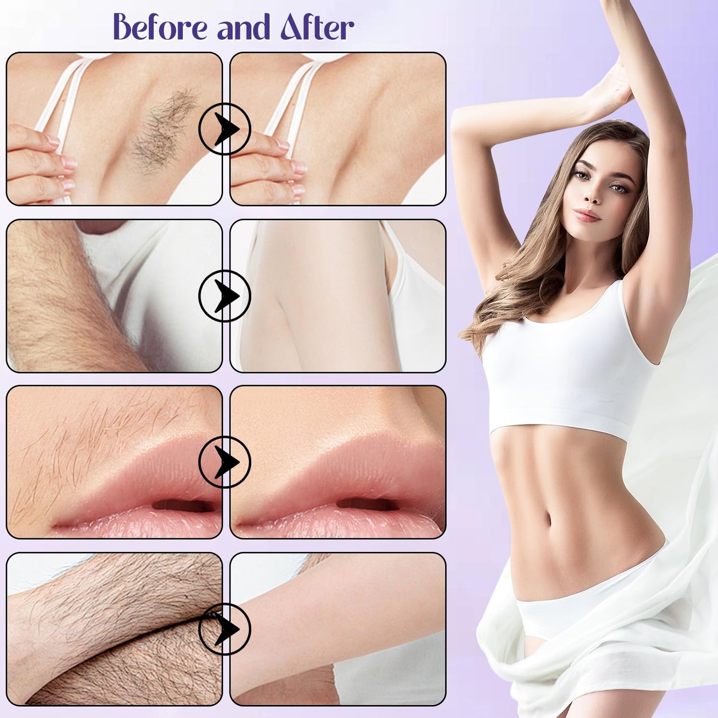 Coconut Oil Facial & Body Hair Removal Cream for Women