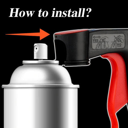 Universal Aerosol Spray Can Trigger Handle with Full Grip Reusable Design