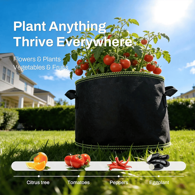 5-Pack 5 Gallon Fabric Grow Bags