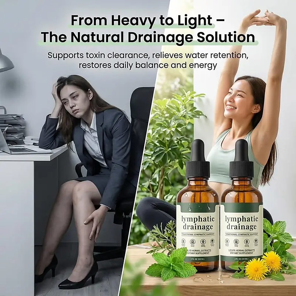Organic Herbal Lymph Support Drops, Immunity & Vitality Daily Supplement