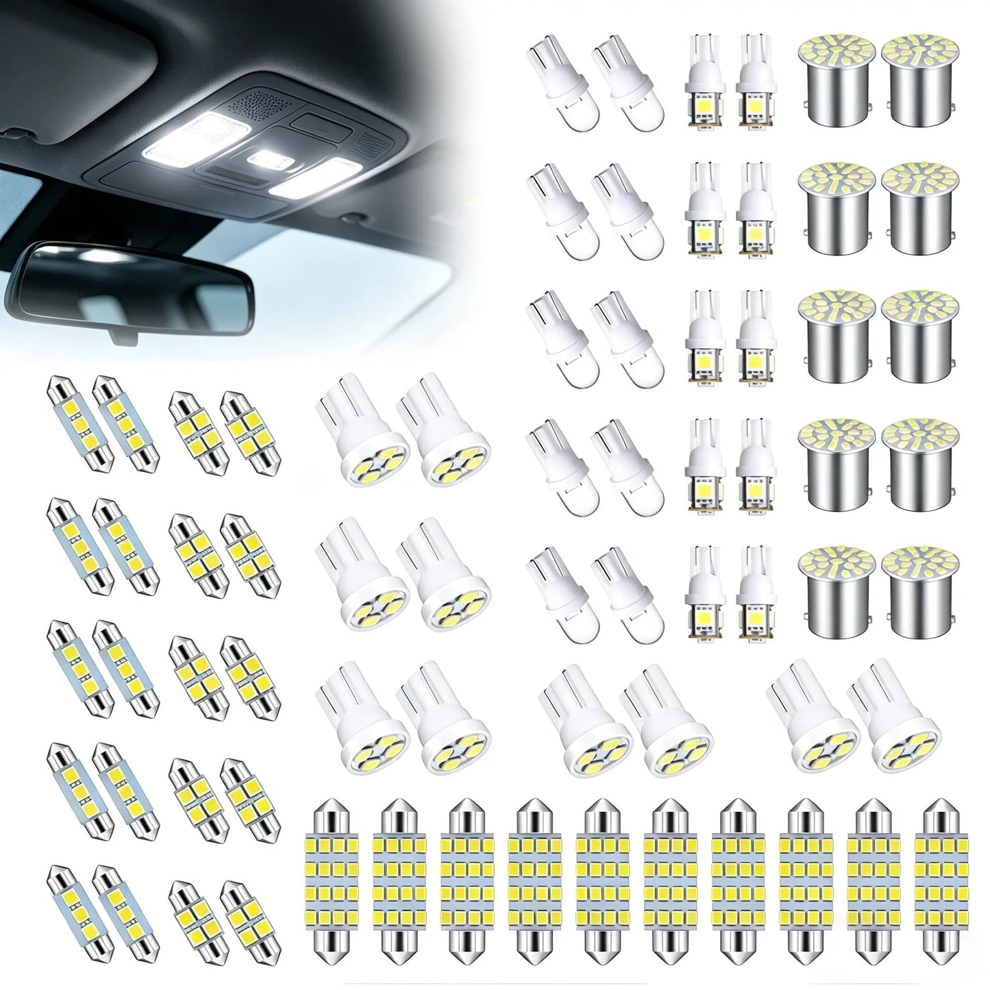 Super Bright LED Car Interior Bulb Kit