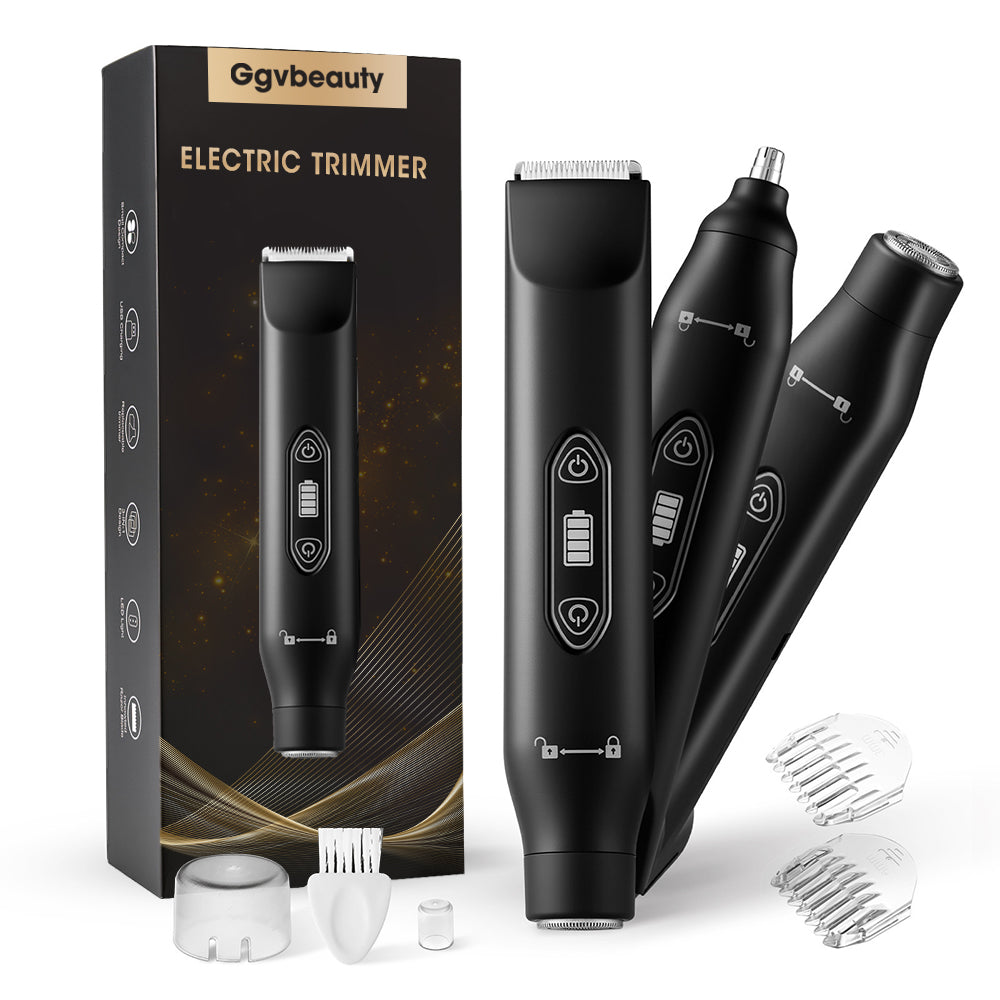 Electric Hair Trimmer for Men & Women – Dual Heads, Waterproof, Replaceable Blades