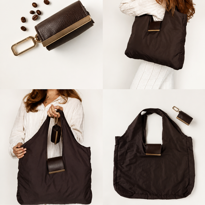 👜✨Foldable Keychain Shopping Bag, Eco Reusable Tote