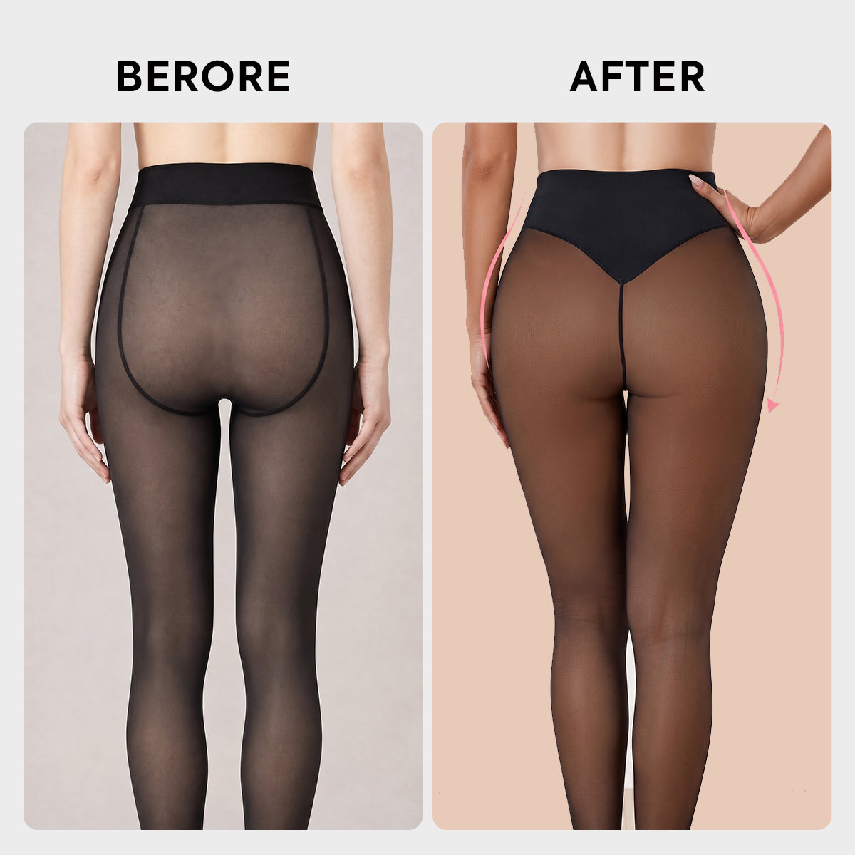 Original before/after image of the back shaping effect