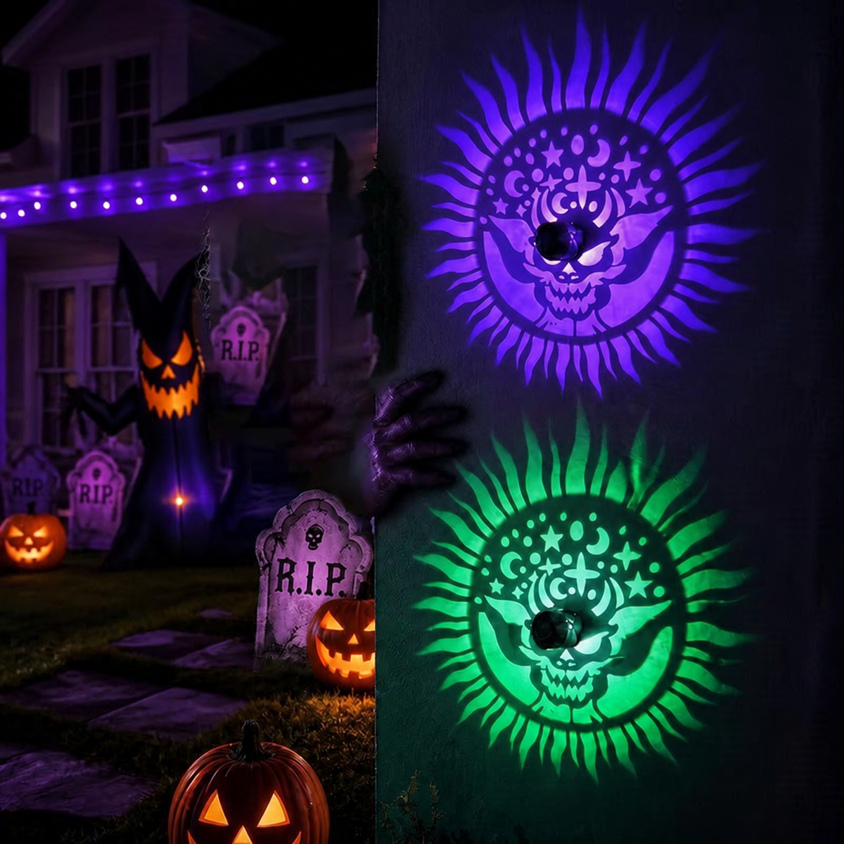 ☀️ Decorative Wall Light: Festive Light Patterns, IP65, Auto-On At Night