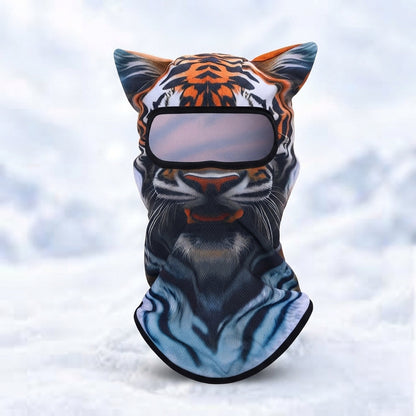 🔥3D Cat Ski Mask with Ears – Funny Windproof Balaclava for Skiing & Festivals