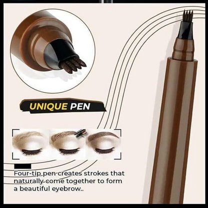 ✨✏️ Waterproof 4-Tip Beard & Eyebrow Pen – Smudge-Proof, Natural Look & Long-Lasting 🌟