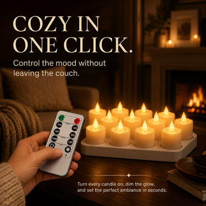 🕯️ Rechargeable Flameless LED Candles with Remote & Timer, Flickering Light for Home Holiday Decor
