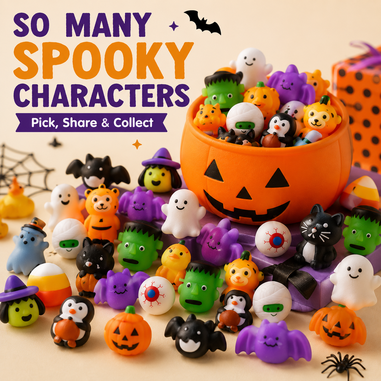 🎃Halloween Mochi Squishy Toys – Cute Sensory Party Favors & Goodie Bag Fillers