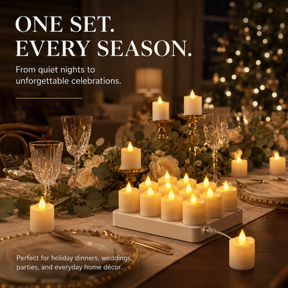 🕯️ Rechargeable Flameless LED Candles with Remote & Timer, Flickering Light for Home Holiday Decor
