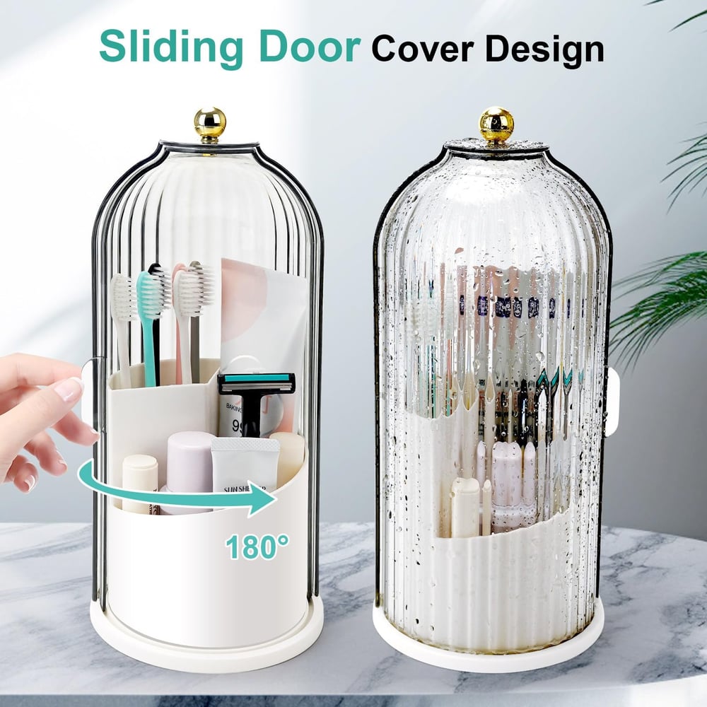 ✨Sliding Lid Toothbrush Organizer