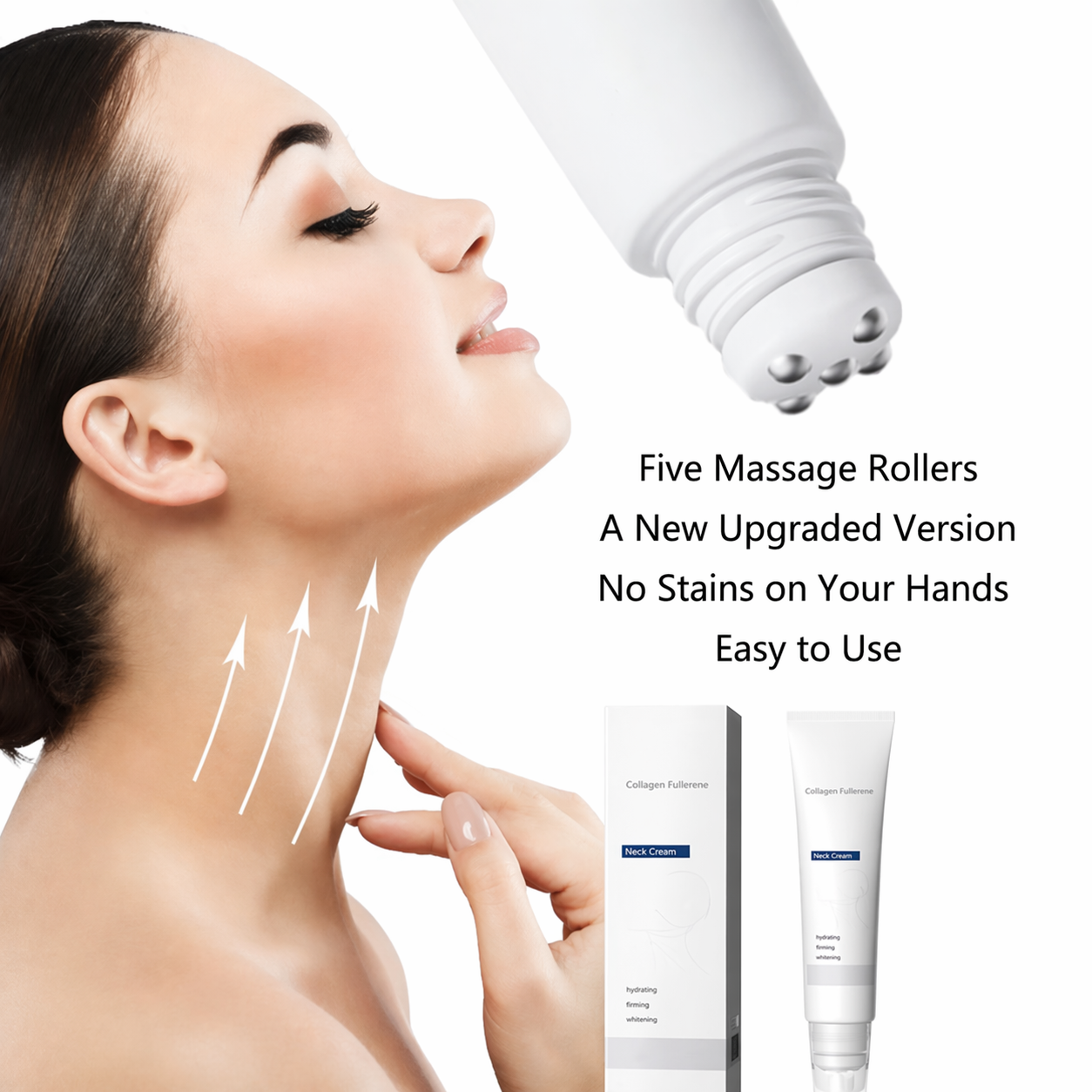 Five massage rollers neck cream visual