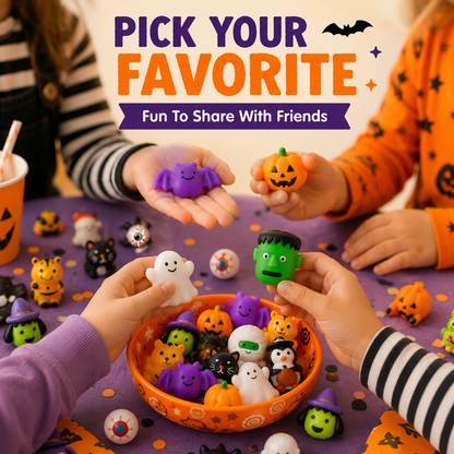 🎃Halloween Mochi Squishy Toys – Cute Sensory Party Favors & Goodie Bag Fillers