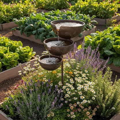 🌧️ Rain Catcher Self-Filling Bird Bath 🐦 Weatherproof Outdoor Garden Bird Water Bowl