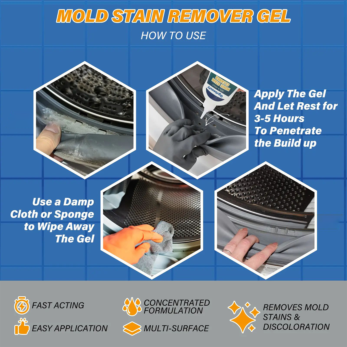 Mold Remover Gel, Heavy Duty Stain Cleaner