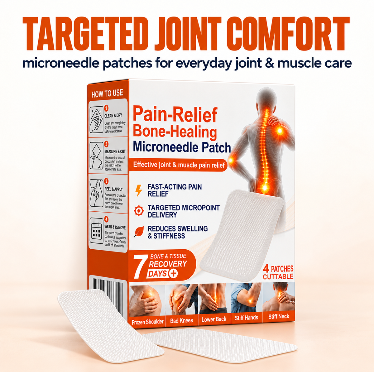Advanced Micro-Delivery Technology: Pain-Relief Bone-Healing Microneedle Patch