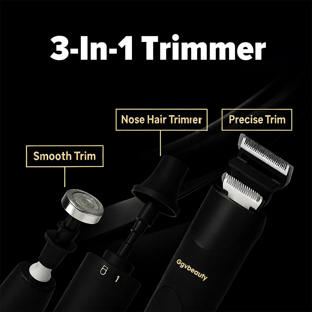 Electric Hair Trimmer for Men & Women – Dual Heads, Waterproof, Replaceable Blades