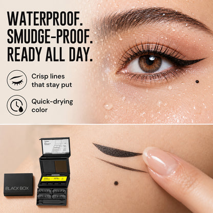 3‑in‑1 Lower Lash, Eyeliner & Beauty Mark Stamp Kit, Portable Makeup Tool