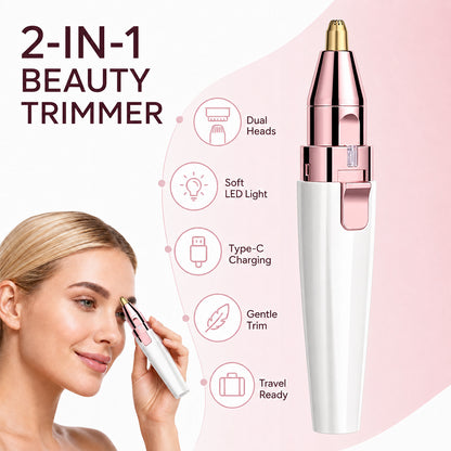 2 in 1 facial & eyebrow hair trimmer