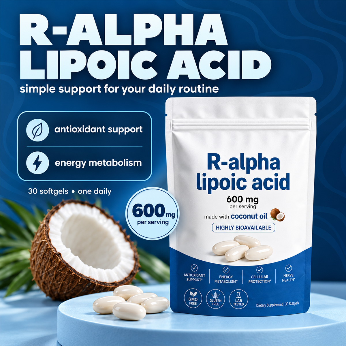 Max Potency R-Alpha Lipoic Acid — Blood Sugar Support