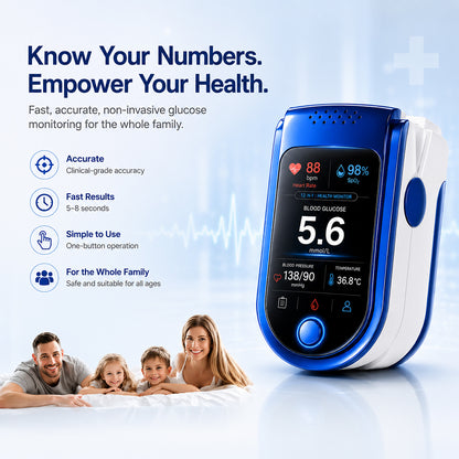 ⚕️ Non-Invasive Daily Health Tracker | 💧 Needle-Free Wellness Trend Monitoring Device