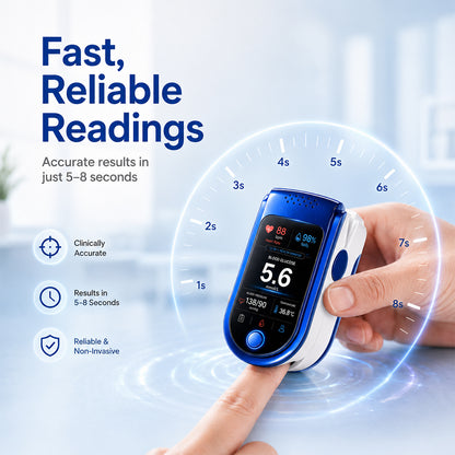 ⚕️ Non-Invasive Daily Health Tracker | 💧 Needle-Free Wellness Trend Monitoring Device