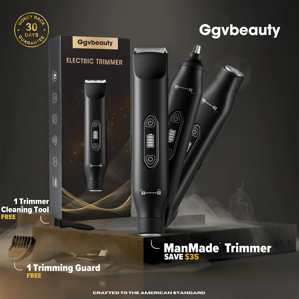 Electric Hair Trimmer for Men & Women – Dual Heads, Waterproof, Replaceable Blades