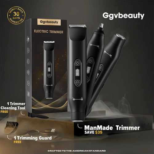 Electric Hair Trimmer for Men & Women – Dual Heads, Waterproof, Replaceable Blades