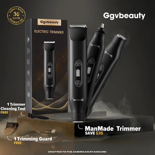 Electric Hair Trimmer for Men & Women – Dual Heads, Waterproof, Replaceable Blades