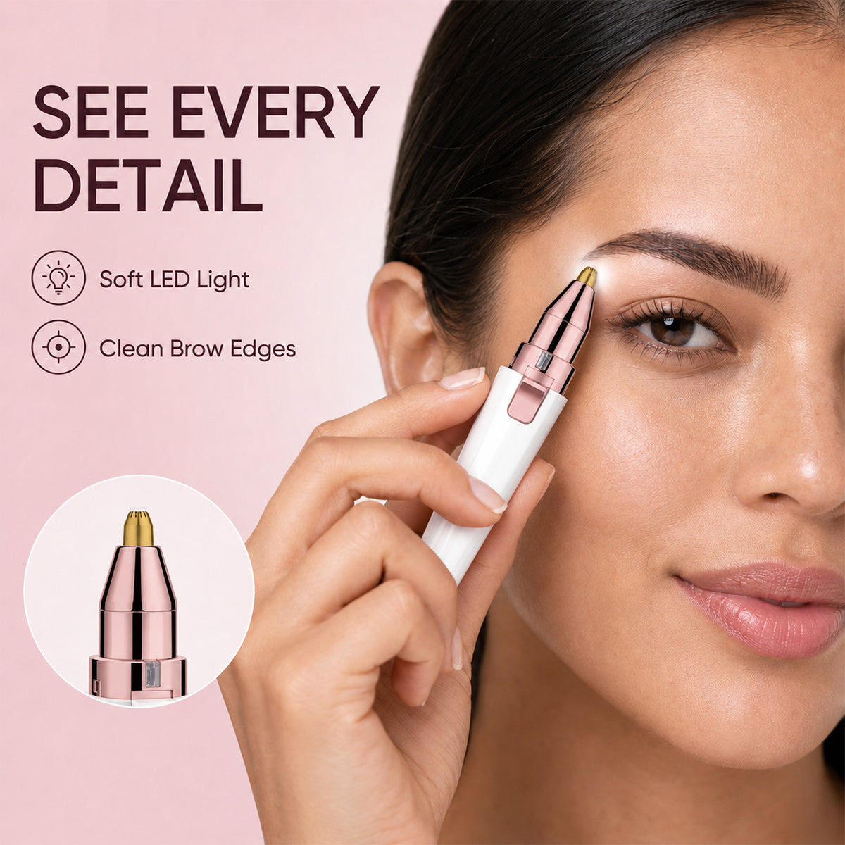 2 in 1 facial & eyebrow hair trimmer