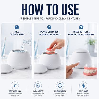 GGVbeauty Portable Ultrasonic Denture Cleaner