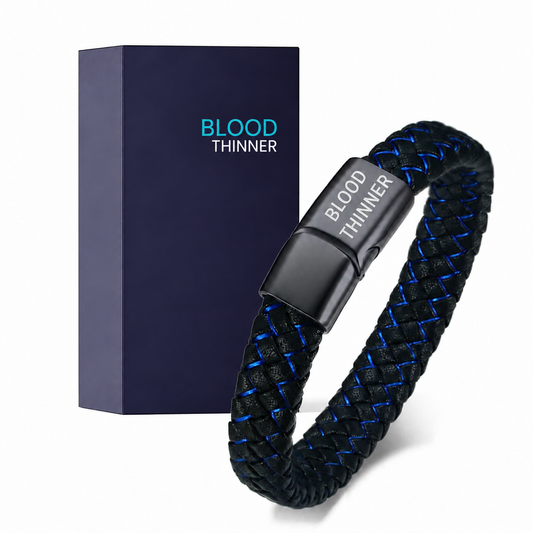 Men’s Blood Thinner Medical Alert Bracelet