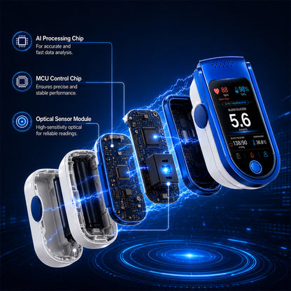 ⚕️ Non-Invasive Daily Health Tracker | 💧 Needle-Free Wellness Trend Monitoring Device