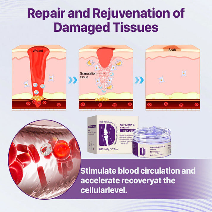 Curcumin & Emu Oil Pain Gel – 🏥Backed by US Osteopathic Experts