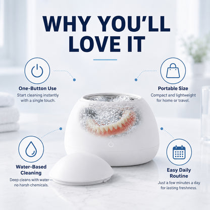 GGVbeauty Portable Ultrasonic Denture Cleaner