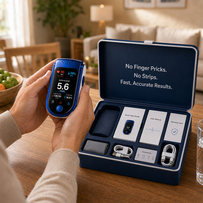 ⚕️ Non-Invasive Daily Health Tracker | 💧 Needle-Free Wellness Trend Monitoring Device