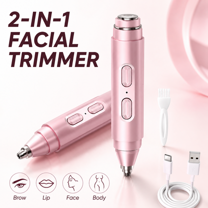2 in 1 facial & eyebrow hair trimmer