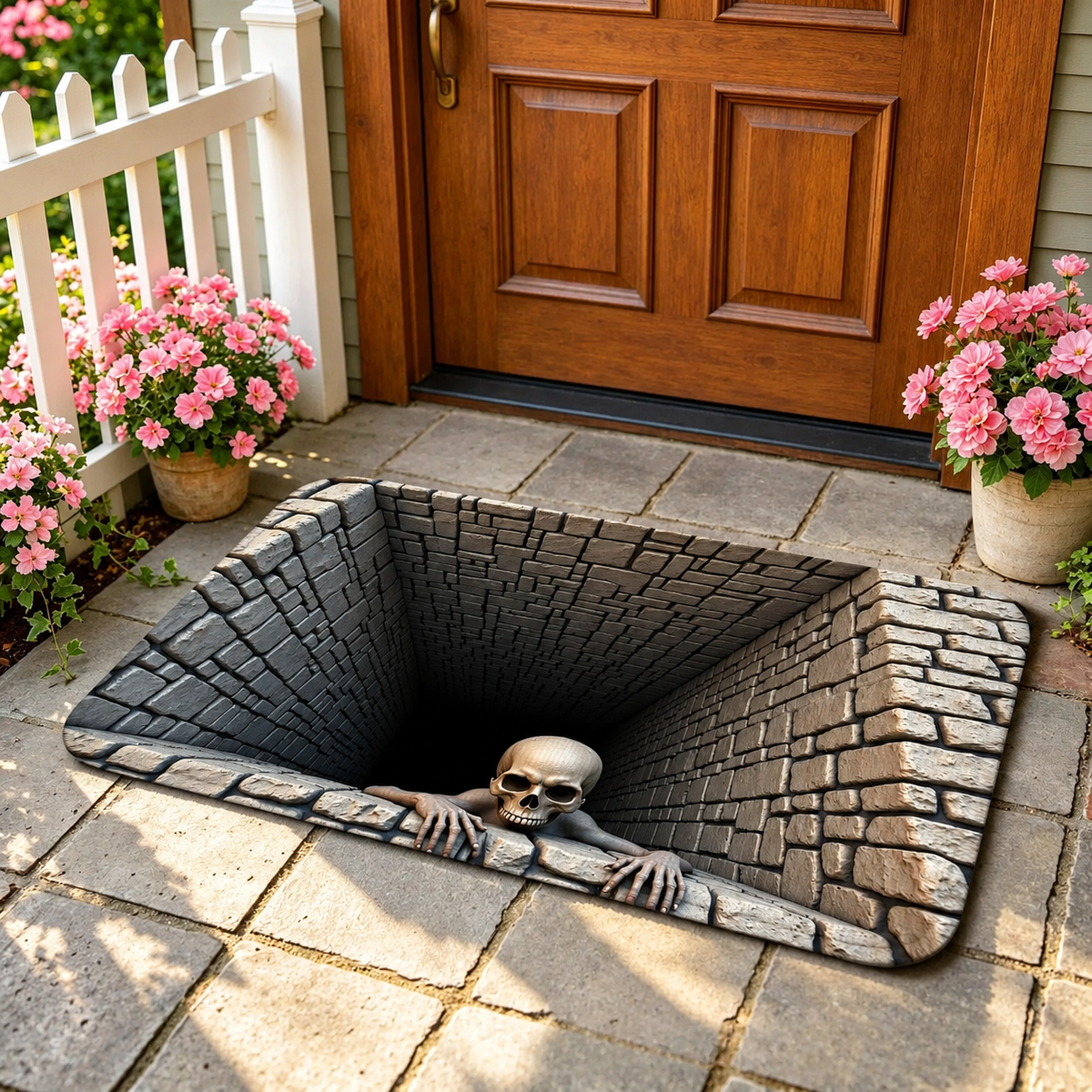 👻 Halloween 3D Clown Skull Welcome Doormat