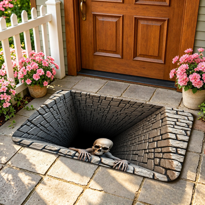 👻 Halloween 3D Clown Skull Welcome Doormat