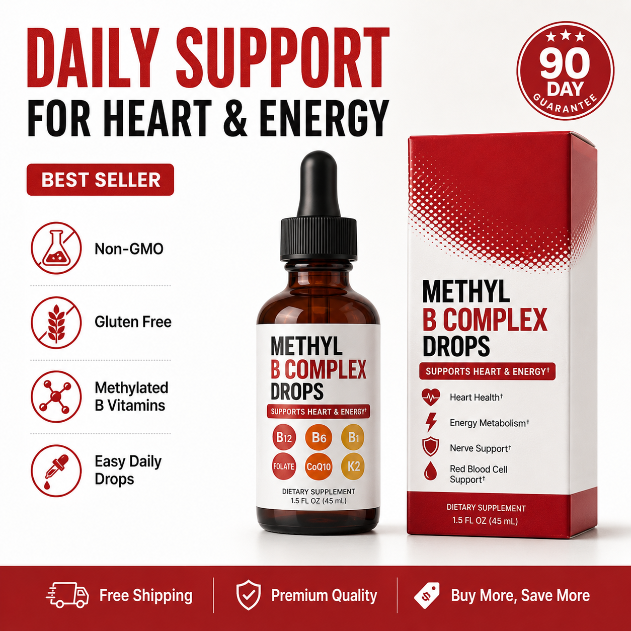 Sublingual B-Complex with CoQ10 & Vitamin K2