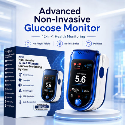 ⚕️ Non-Invasive Daily Health Tracker | 💧 Needle-Free Wellness Trend Monitoring Device