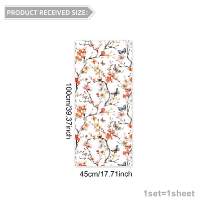 Colorful Floral Butterfly Static Cling Window Sticker