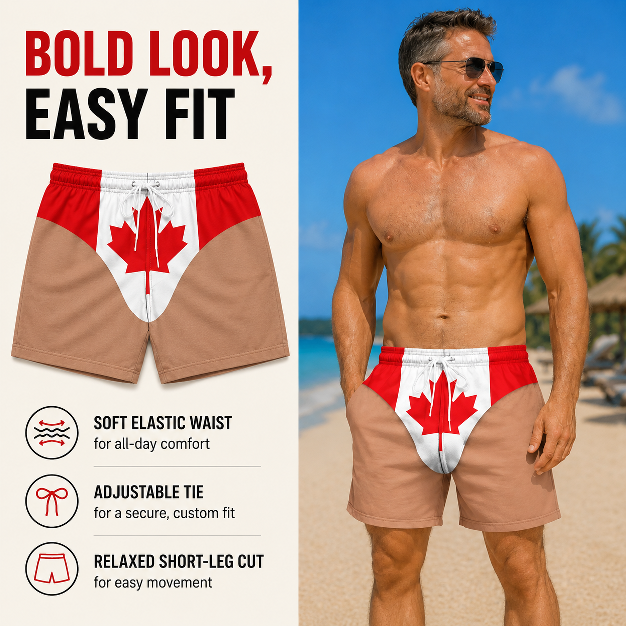 Funny Patriotic Men’s Swim Trunks – Freedom & Chill Summer Beach Shorts 🏖️😎