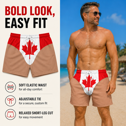 Funny Patriotic Men’s Swim Trunks – Freedom & Chill Summer Beach Shorts 🏖️😎