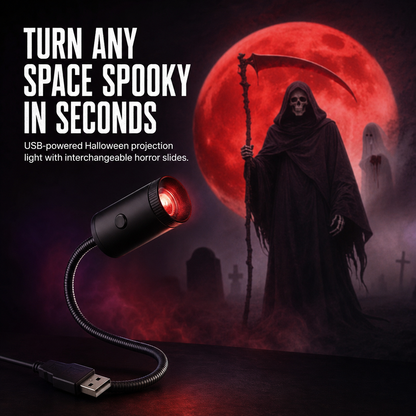 Plug-and-Play HD Halloween Horror Projector