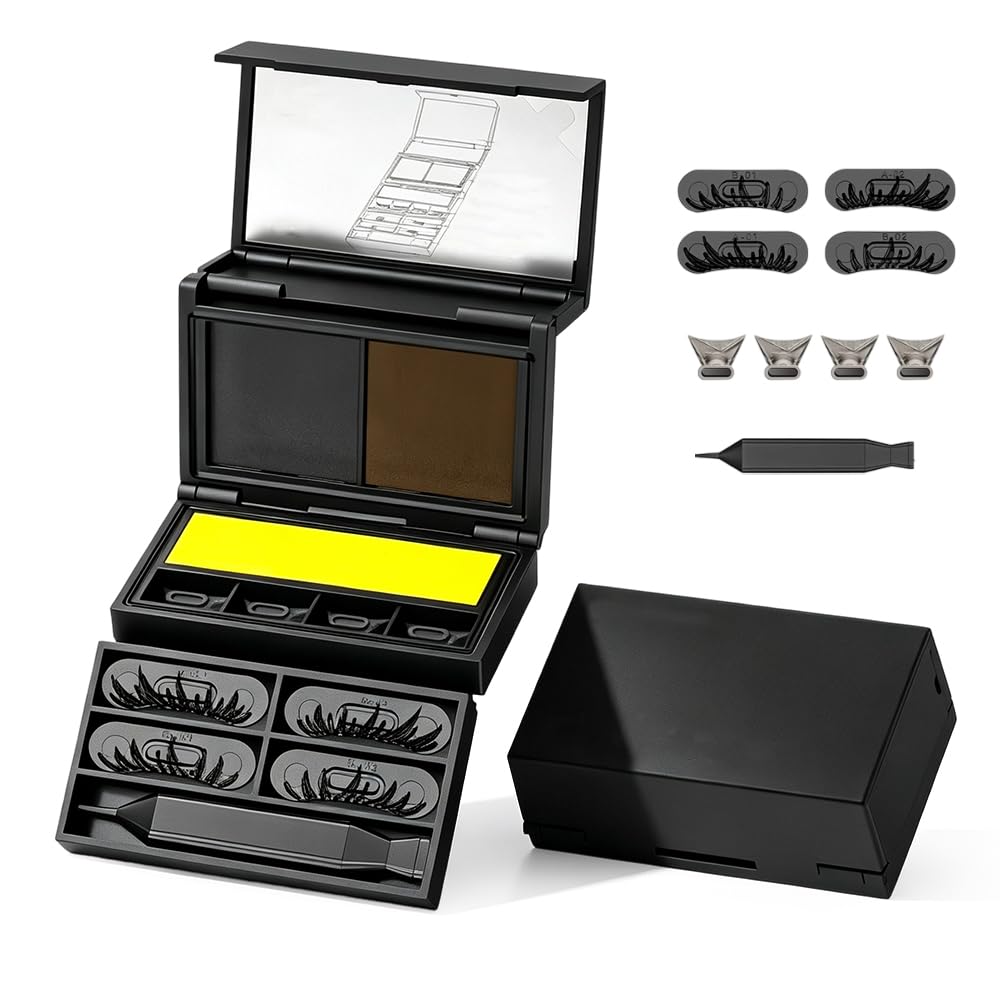 3-in-1 Winged Eyeliner Stencil Set for Beginners, Portable with Storage Case